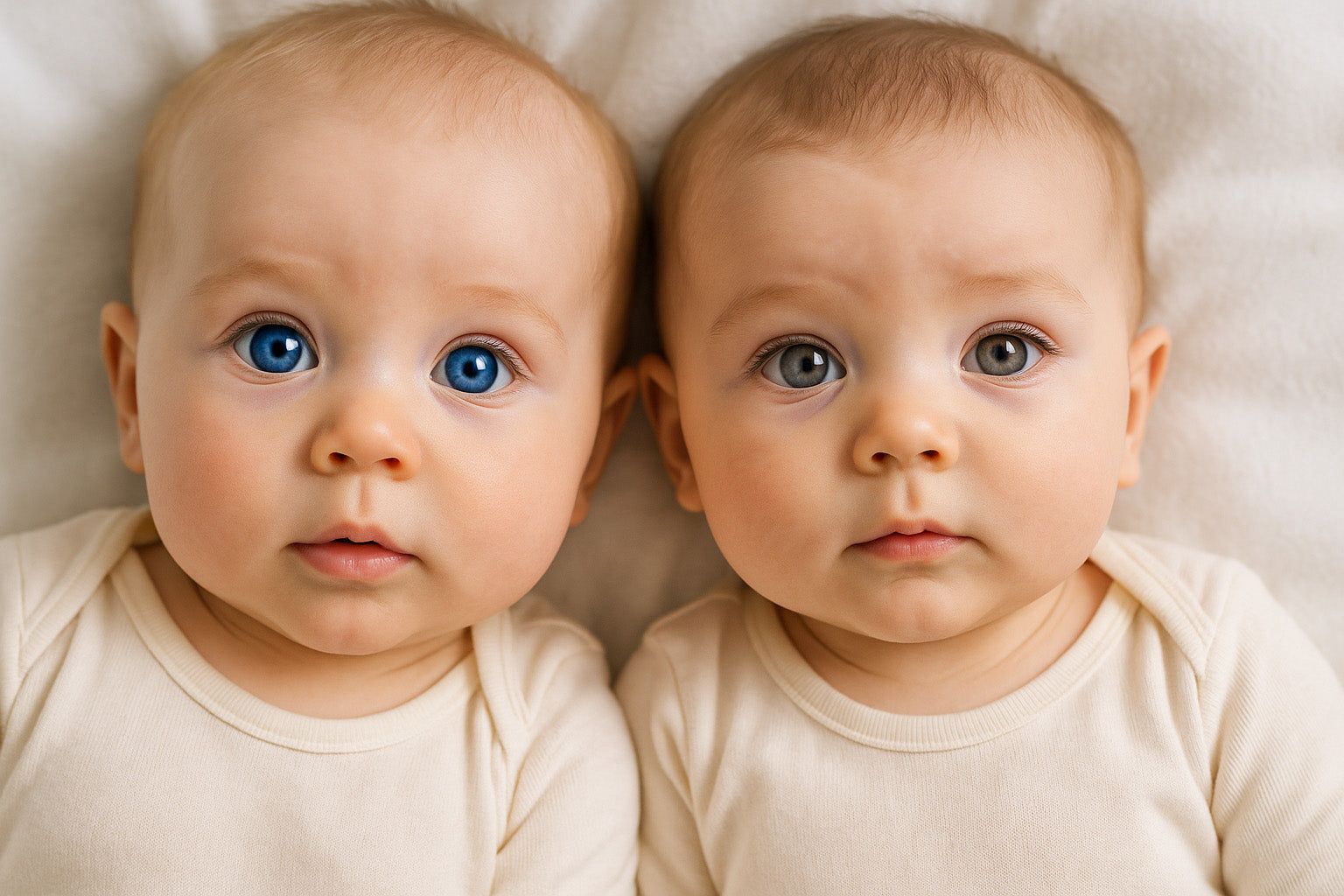 ¿Por qué los bebés nacen con los ojos azules o grises?