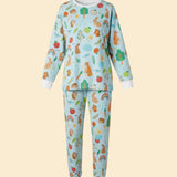 Pijama 2p térmica Mujer Amigos de Bosque Blue