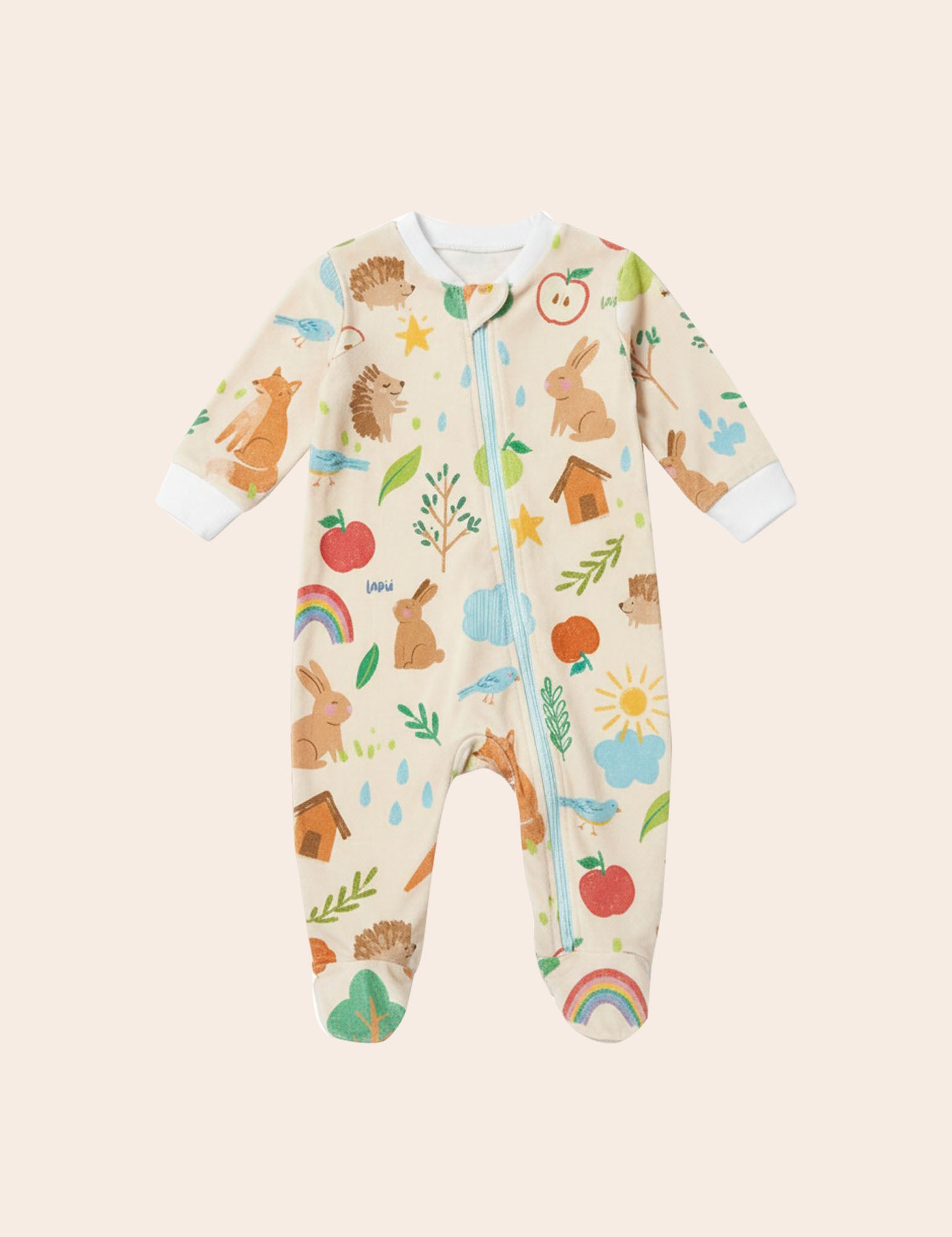 Pijama Enteriza térmica Amigos del Bosque Crema