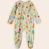 Pijama Enteriza liviana Amigos del Bosque Crema