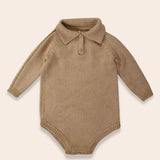 SAMPLE Polo Bodysuit Knit  - Color Camel