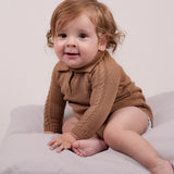 SAMPLE Polo Bodysuit Knit  - Color Camel