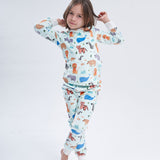 Pijama 2p térmica Mini Zoo Blue