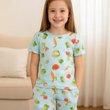 Pijama 2 piezas Short Festa veggie blue