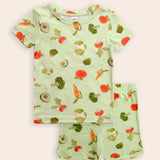 Pijama 2 piezas Short Festa veggie green
