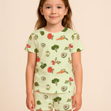 Pijama 2 piezas Short Festa veggie green