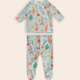 Set Kimono térmico Amigos de Bosque Blue