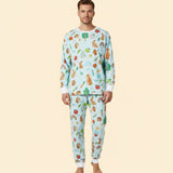 Pijama 2p térmica HOMBRE Amigos de Bosque Blue