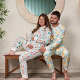 Pijama 2p térmica Mujer Amigos de Bosque Blue