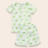SAMPLE Pijama short en algodon Monster cloud green 12-18m